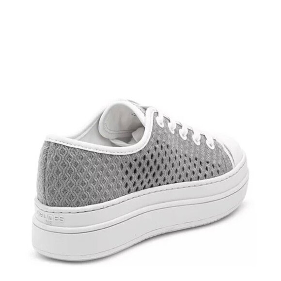 J SLIDES Natasha Platform Sneaker Light Gray Crochet Lace Up Low-Top Shoes NWOB - Picture 5 of 5